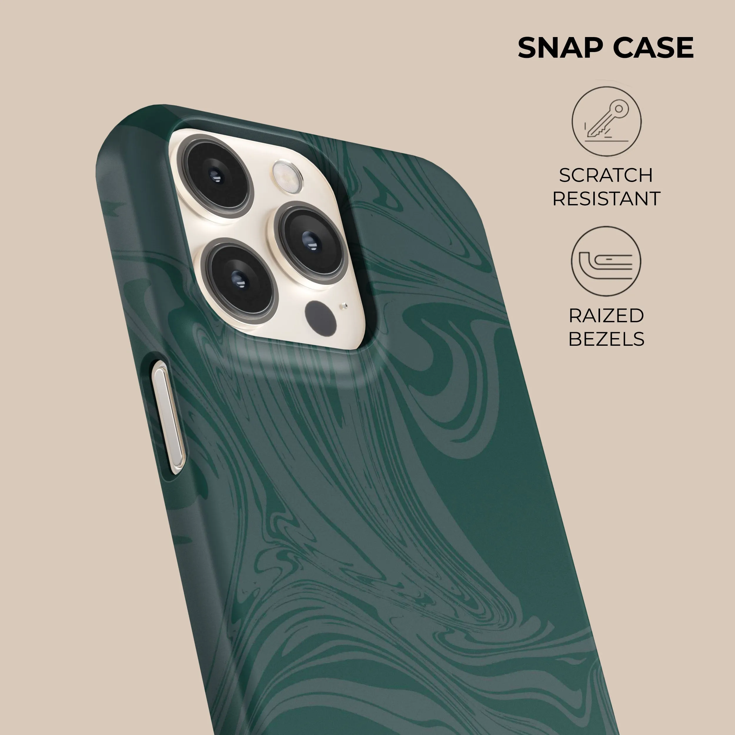 Dark Green Swirl Phone Case