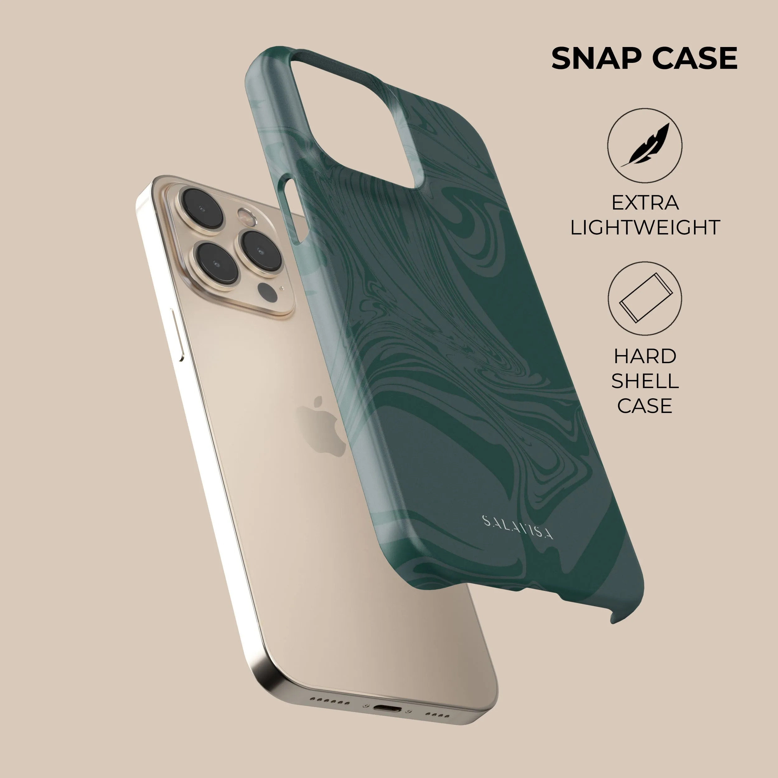 Dark Green Swirl Phone Case