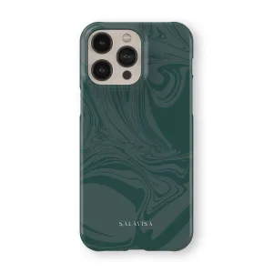 Dark Green Swirl Phone Case