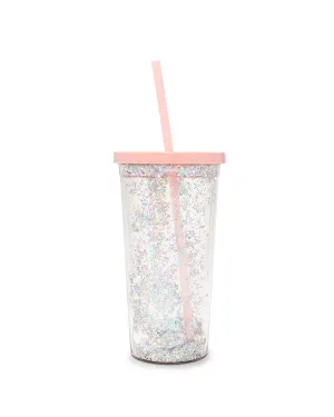 Deluxe Sip Sip Tumbler With Straw - Glitter Bomb