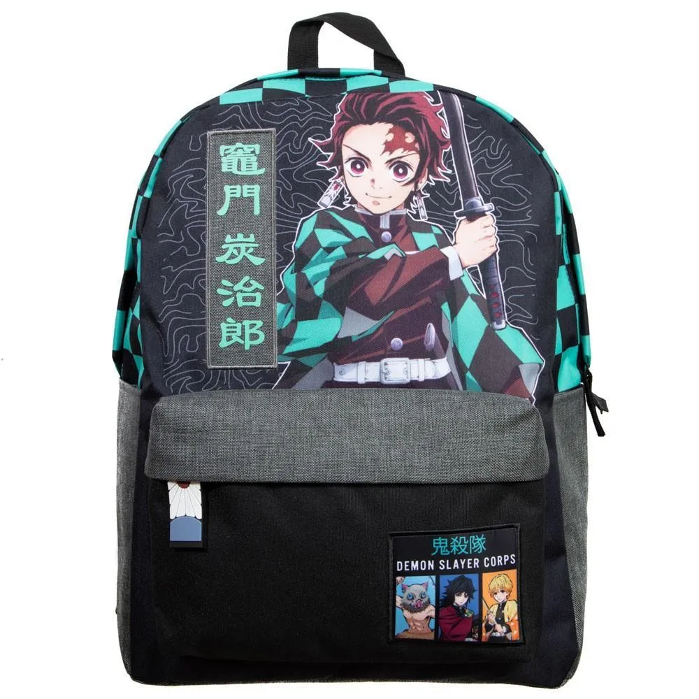 Demon Slayer Tanjiro Kamado Kimono Checker Character Backpack