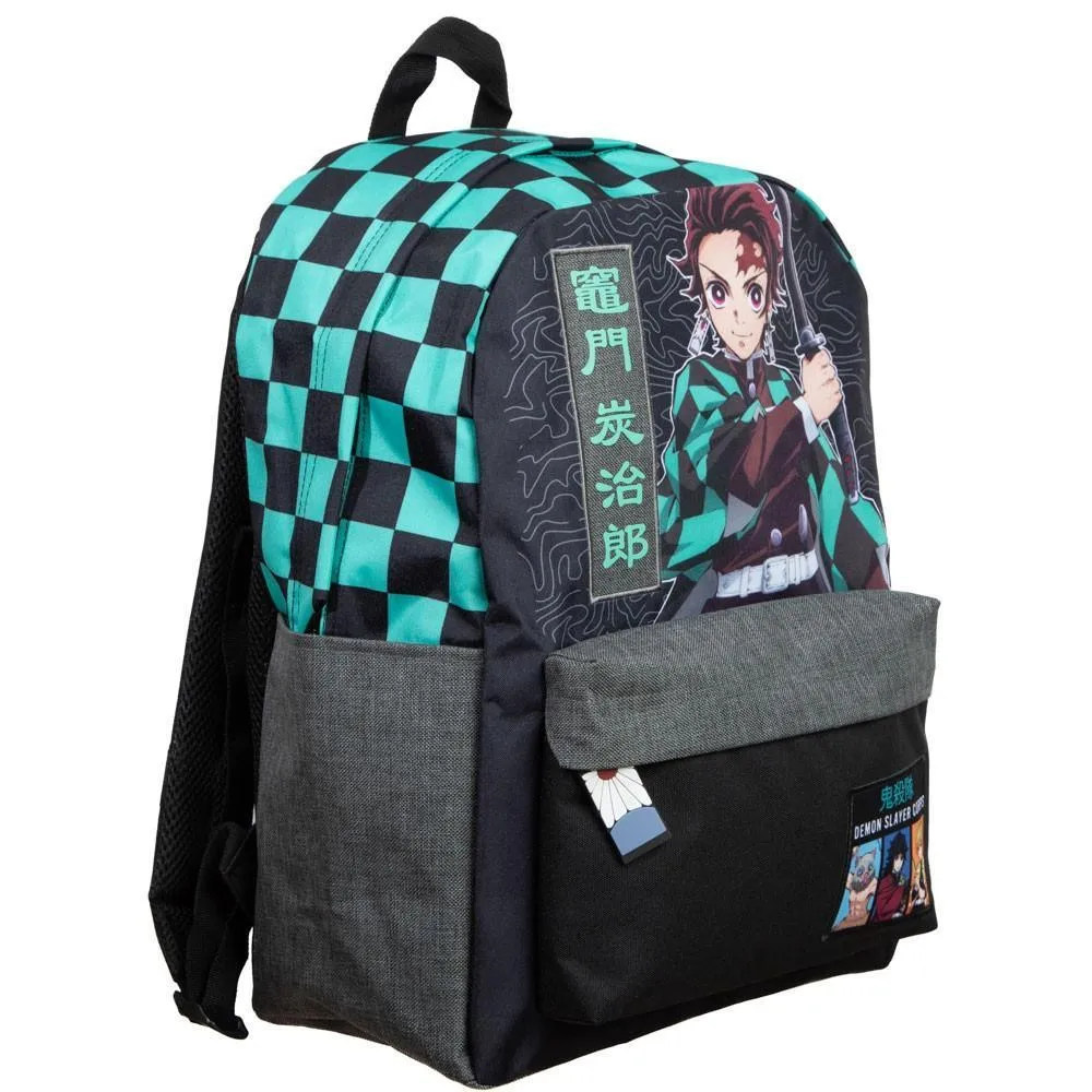 Demon Slayer Tanjiro Kamado Kimono Checker Character Backpack