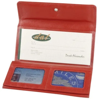 Derek Alexander Leather Ladies' Wallet 3-Part Cheque Book