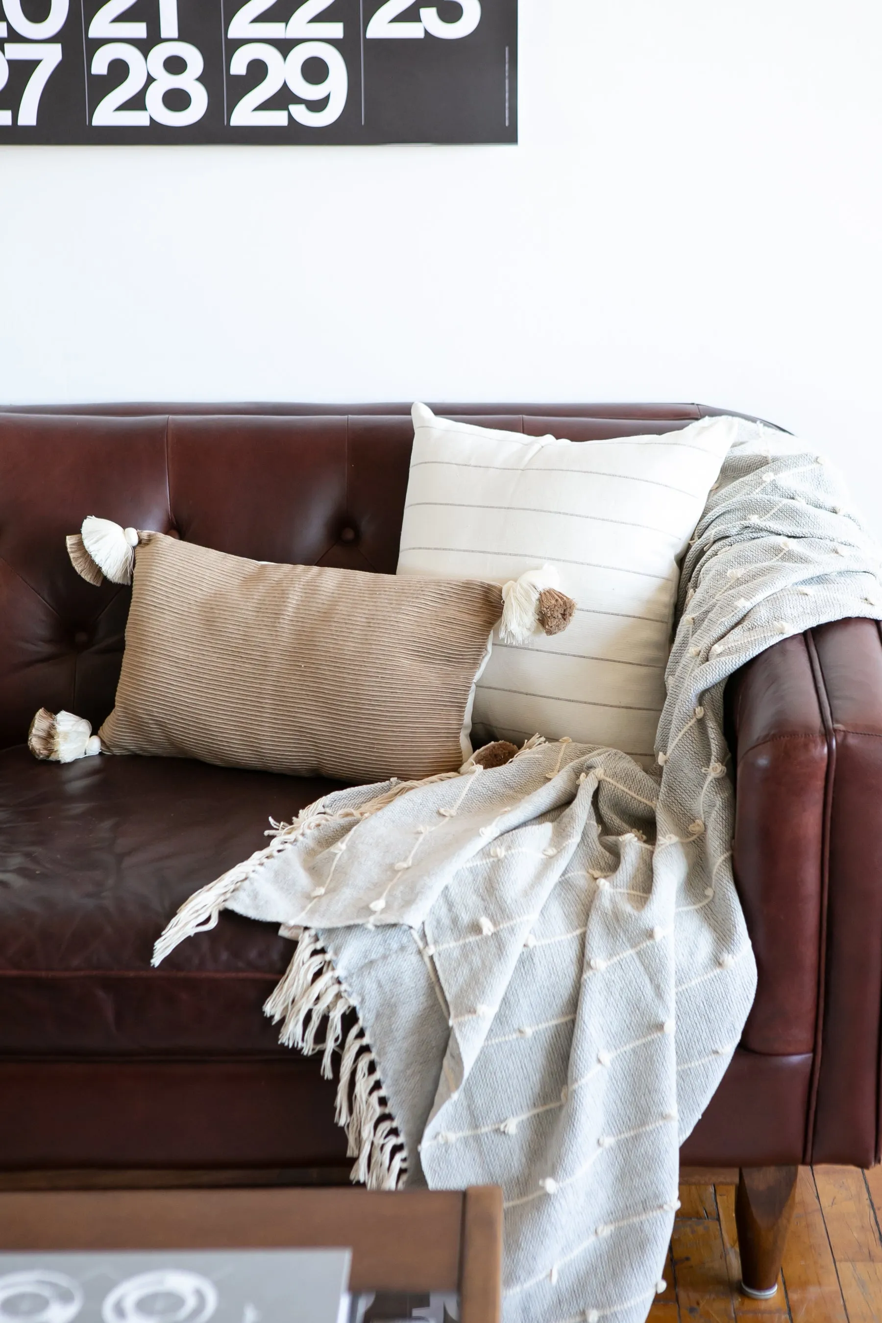 Dhalia Accent Throw Pillow in Light Gray