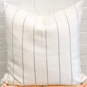 Dhalia Striped Throw Pillow in Navy Blue