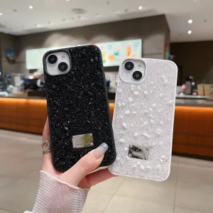 Diamond Studded Pattern Glittery Phone Case - iPhone 15 Pro Max