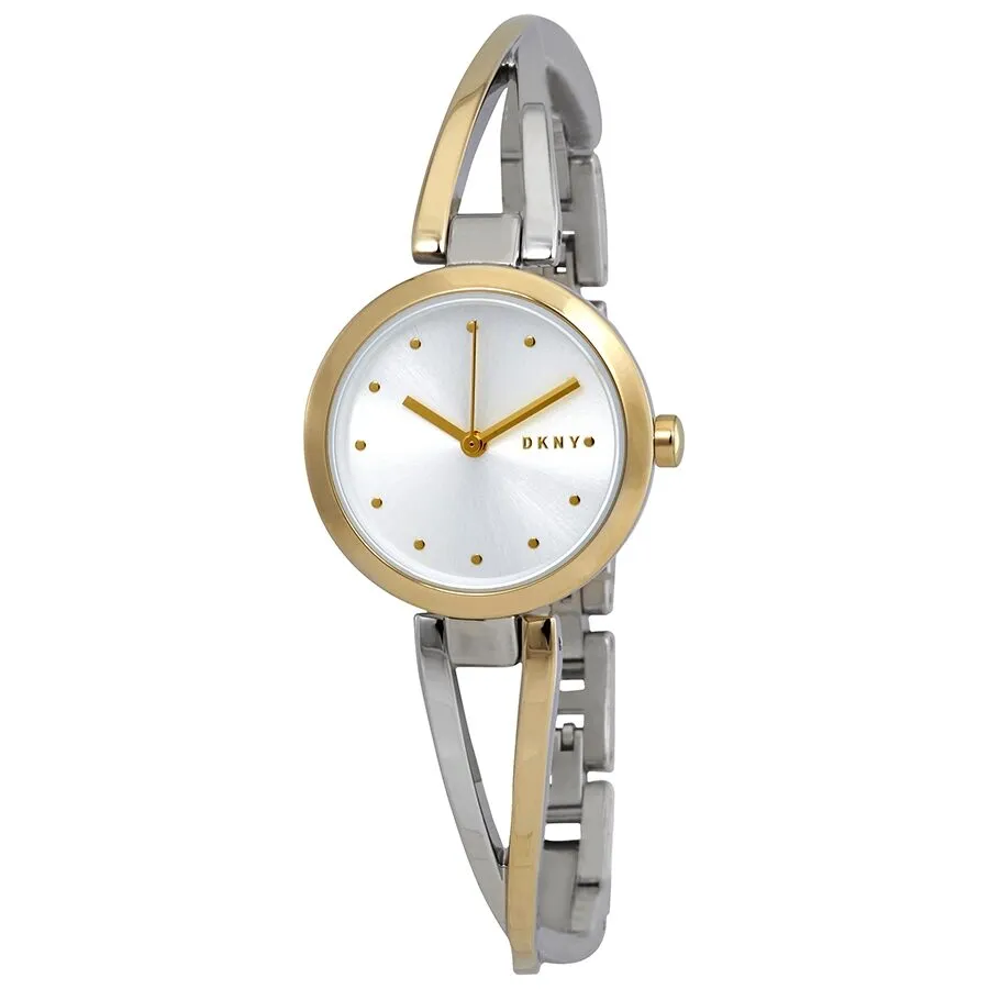 DKNY Crosswalk Quartz Silver Dial Two-tone Ladies Watch NY2790