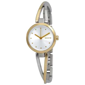 DKNY Crosswalk Quartz Silver Dial Two-tone Ladies Watch NY2790