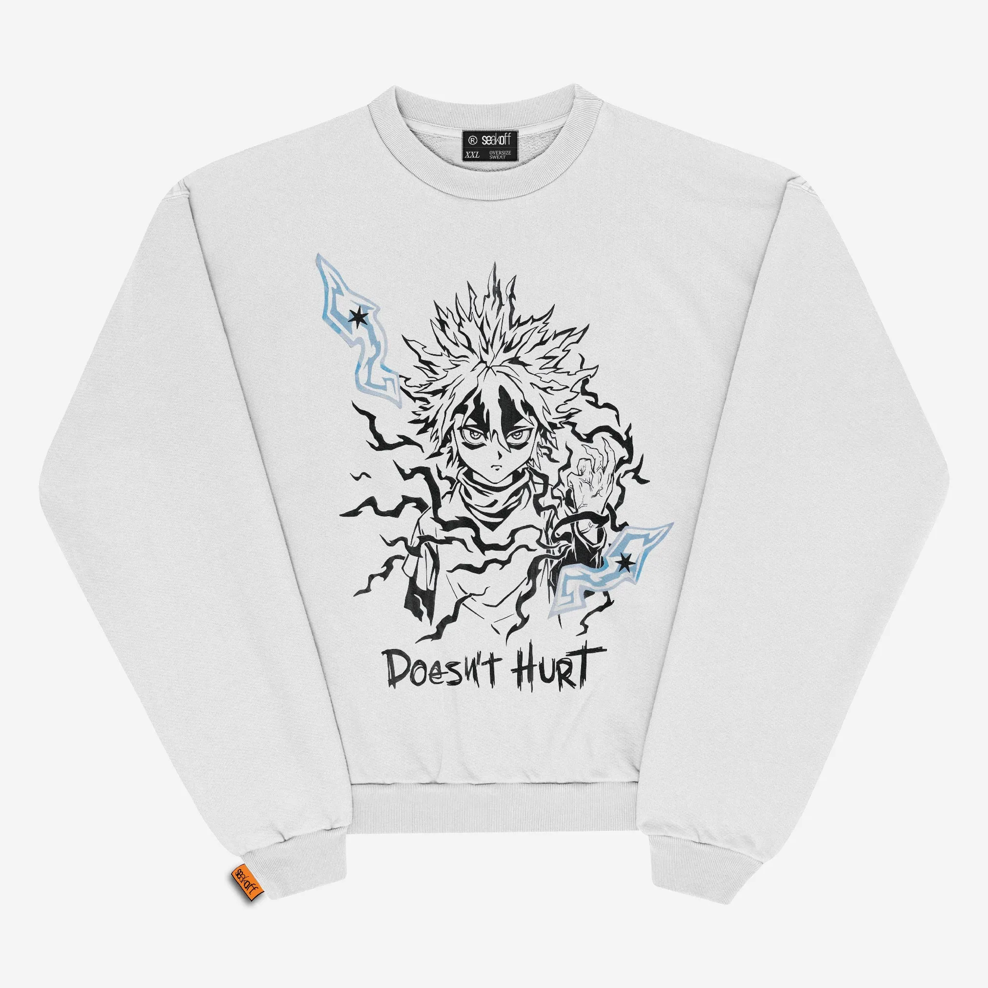 Doesn't Hurt Anime Character Oversized Sweatshirt | Stylish Anime Apparel