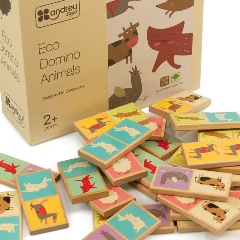 Domino Animals - Wooden toy.