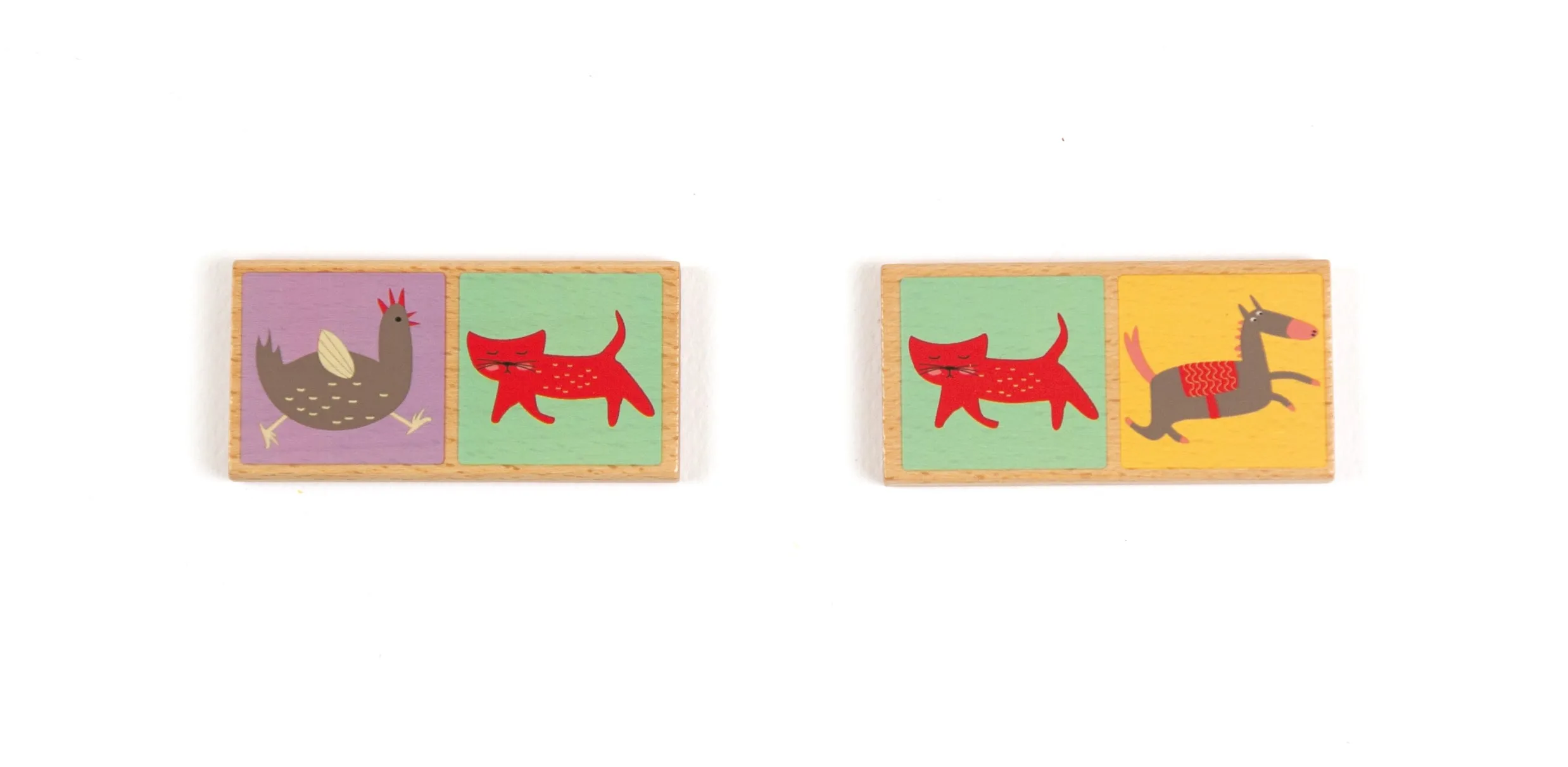 Domino Animals - Wooden toy.