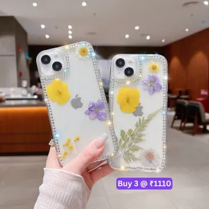 Dried Real Flowers Aesthetic Transparent Phone Case - Samsung S23 Ultra