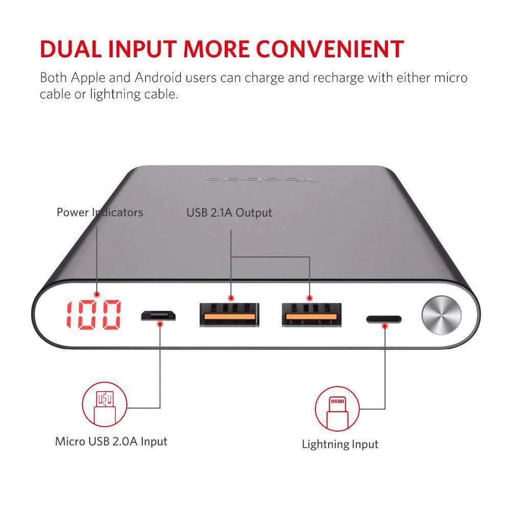 Dual Charge Power Bank 20,000 mAh