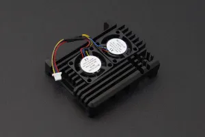 Dual Fans Metal Case for Raspberry Pi 5 Single Board Computer