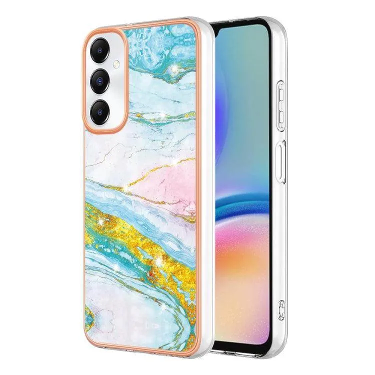 Dual-Sided Electroplated Marble IMD Phone Case for Samsung Galaxy A05s, Series 2