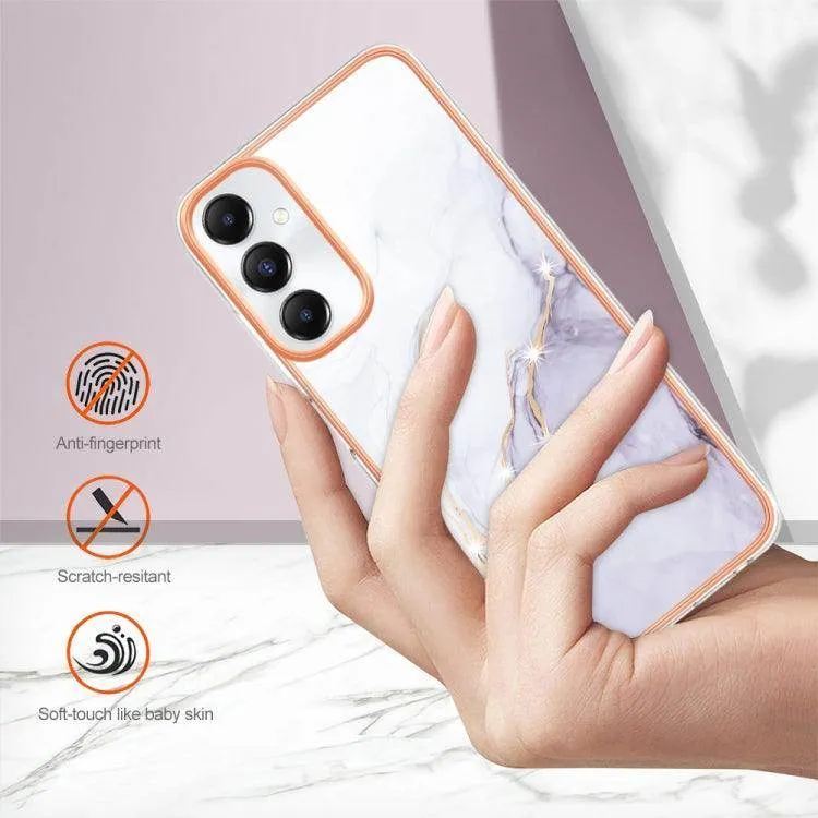Dual-Sided Electroplated Marble IMD Phone Case for Samsung Galaxy A05s, Series 2