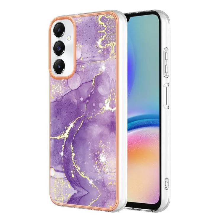 Dual-Sided Electroplated Marble IMD Phone Case for Samsung Galaxy A05s, Series 2