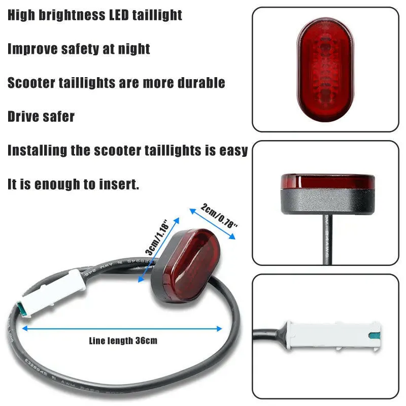 Durable Scooter Mudguard for Xiaomi Mijia M365 M187 1S Pro Electric Scooter Tire Splash Fender with Rear Taillight Back Guard