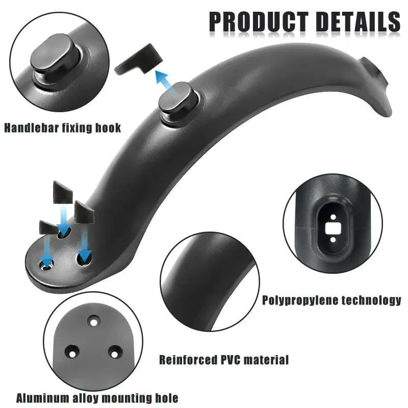 Durable Scooter Mudguard for Xiaomi Mijia M365 M187 1S Pro Electric Scooter Tire Splash Fender with Rear Taillight Back Guard