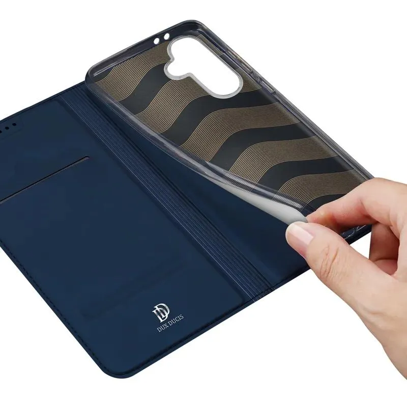DUX DUCIS Skin Pro Faux Leather Wallet Flip Case for Samsung Galaxy A36 5G / A56 5G - Blue