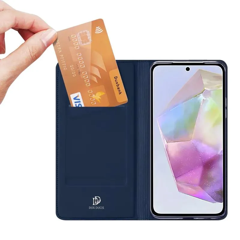 DUX DUCIS Skin Pro Faux Leather Wallet Flip Case for Samsung Galaxy A36 5G / A56 5G - Blue