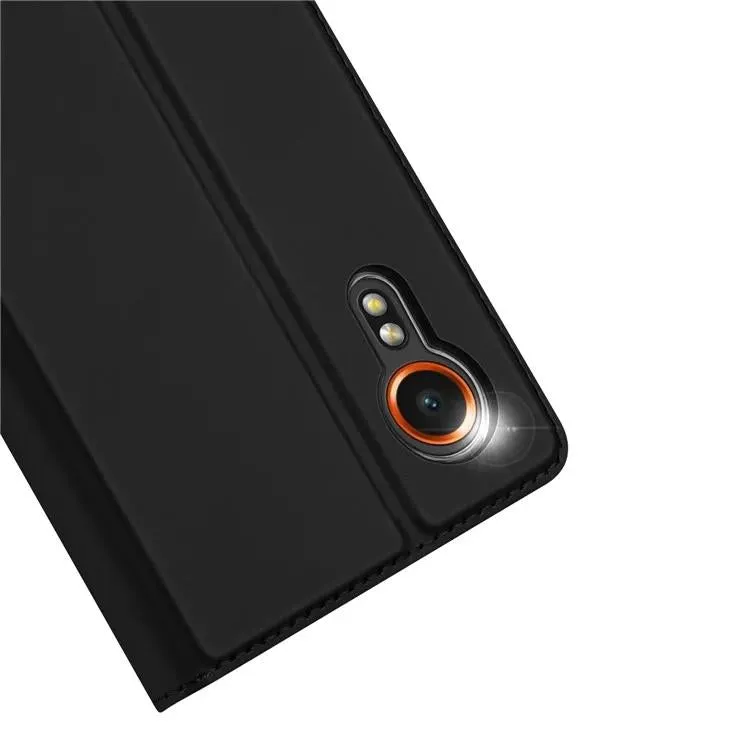 DUX DUCIS Skin Pro Faux Leather Wallet Flip Case for Samsung Galaxy Xcover 7 - Black