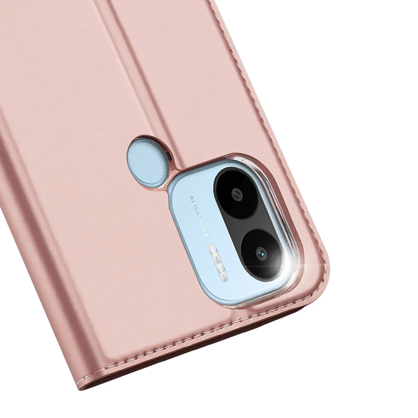 DUX DUCIS Skin Pro Faux Leather Wallet Flip Case for Xiaomi Redmi A1  (Plus) - Rose Gold