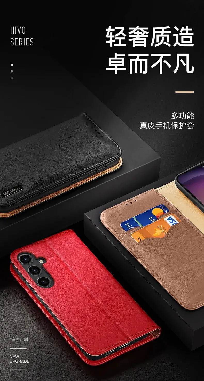DuxDucis Galaxy S24 Ultra Real Leather Wallet