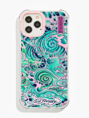 Ed Hardy x Skinnydip Pink Waves Shock iPhone Case