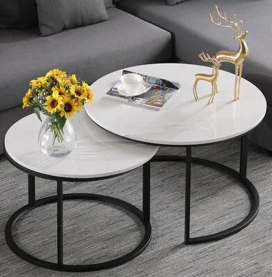 Eero - Nordic Marble Texture Round Coffee Tables