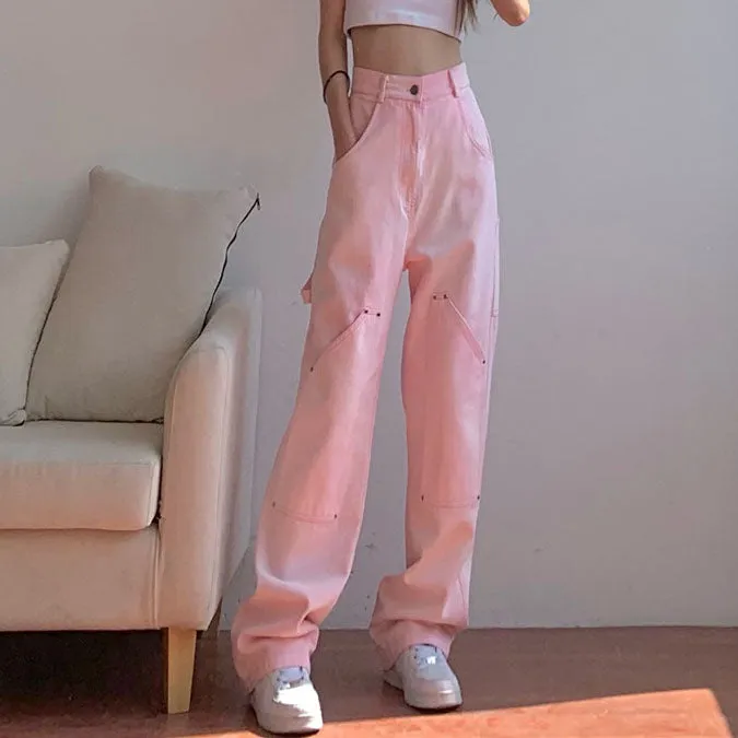 Egirl Pink Street Loose Pants SD01316