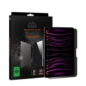 Eiger - iPad Pro 11" (2024) Mountain Black Privacy 2.5D Armored Glass Screen Protector Case Friendly (EGMSP00263)