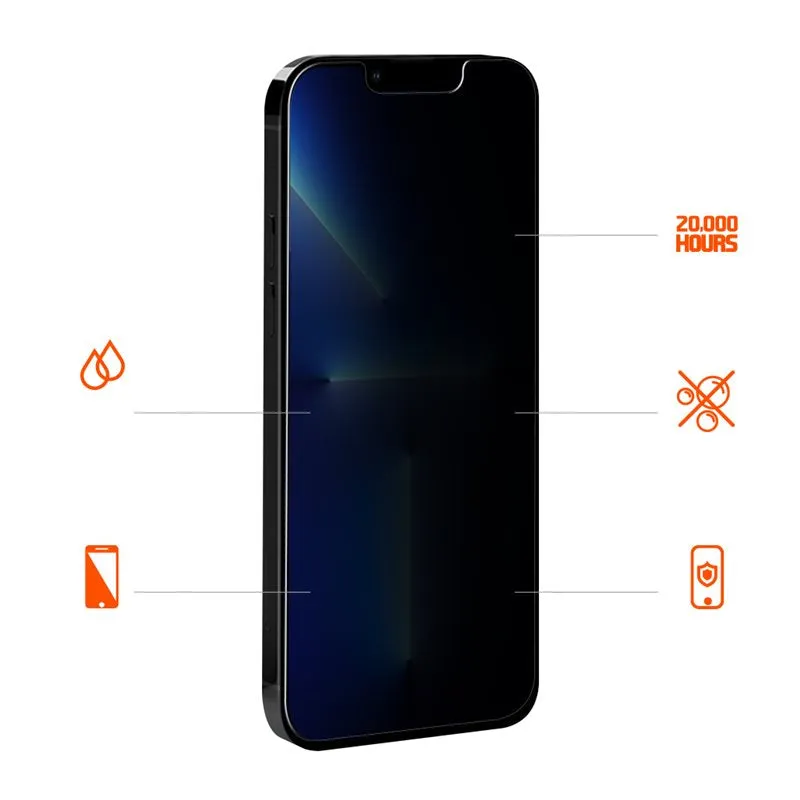 Eiger - iPhone 14 / iPhone 13 / 13 Pro Mountain Black Privacy 2.5D Armored Glass Screen Protector Case Friendly (EGMSP00198)