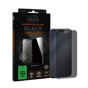 Eiger Mountain BLACK Privacy Screen Protector for iPhone 16 Pro Max