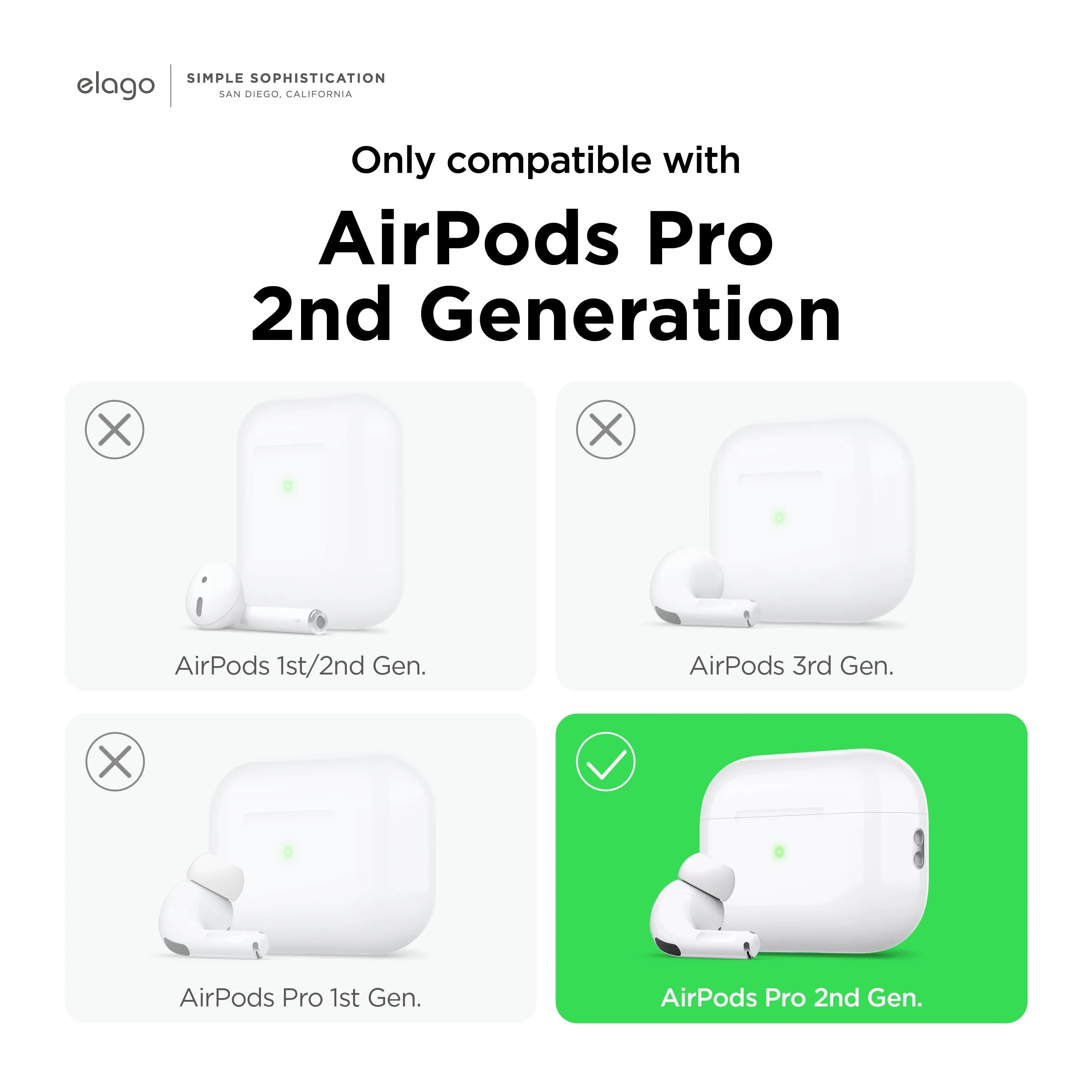 Elago Liquid Hybrid Case with Nylon Lanyard for AirPods Pro 2