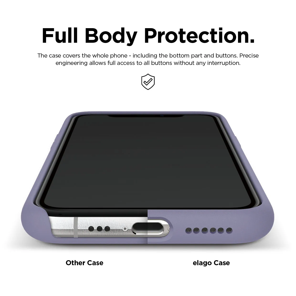 ELAGO Premium Silicone Case, Lavender Grey