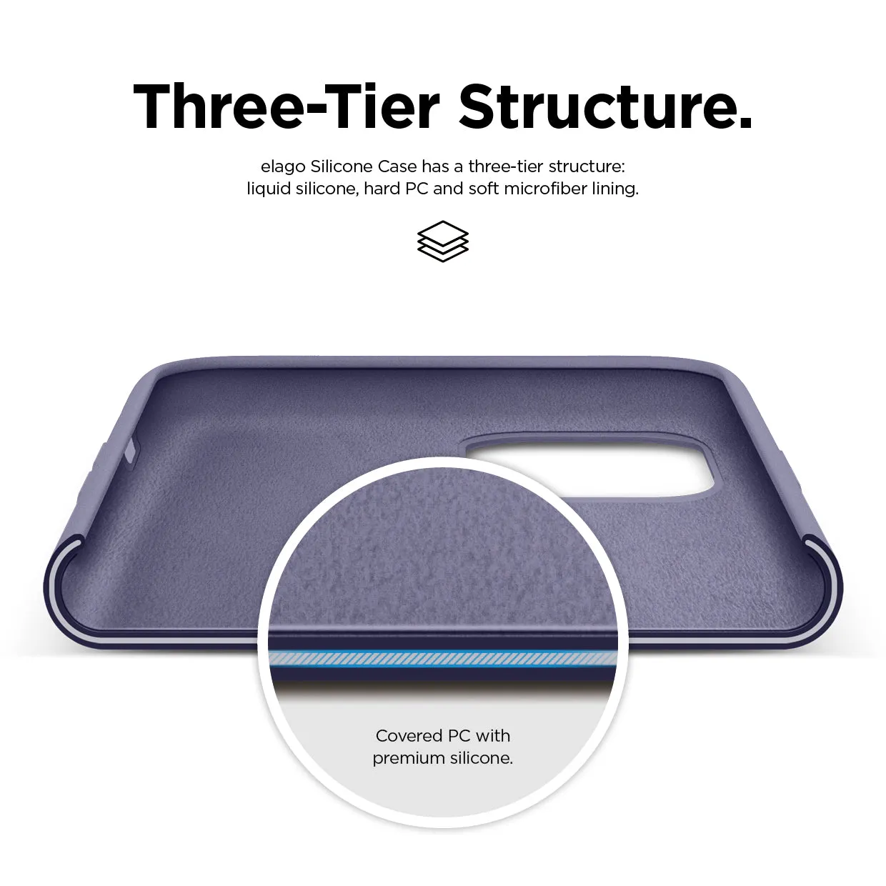ELAGO Premium Silicone Case, Lavender Grey