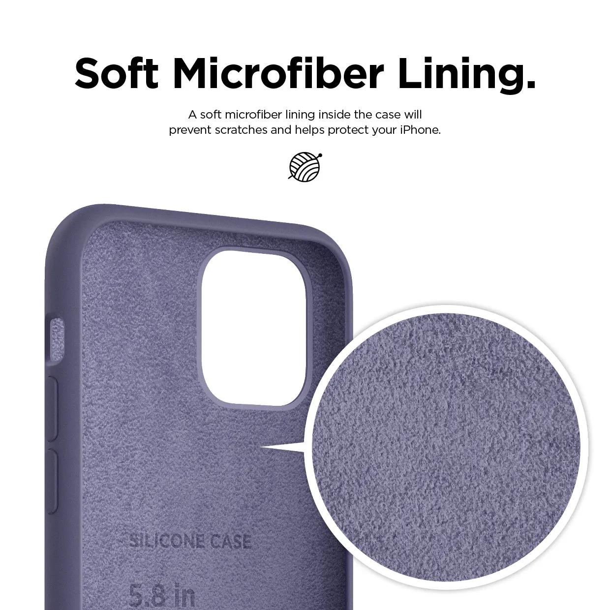 ELAGO Premium Silicone Case, Lavender Grey