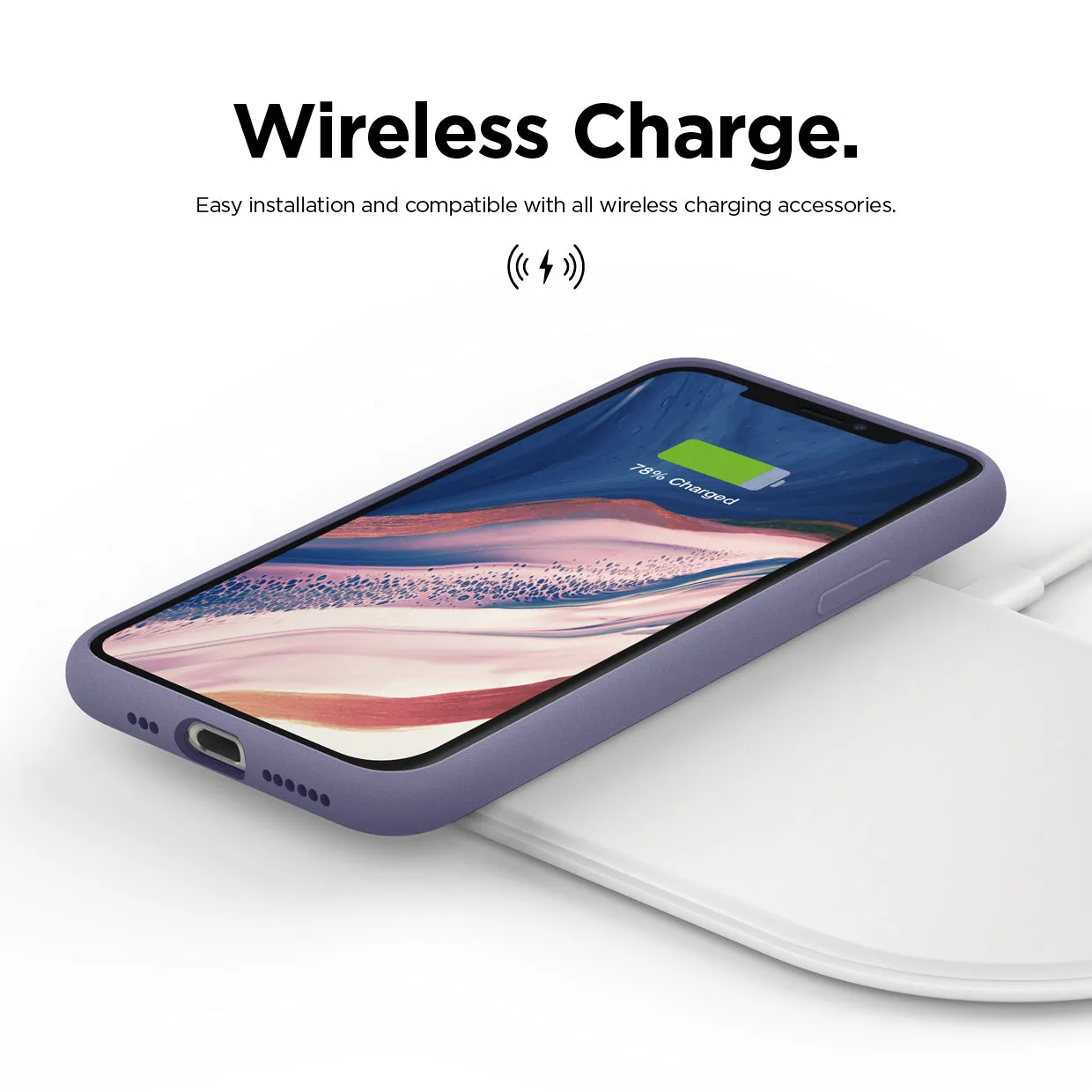 ELAGO Premium Silicone Case, Lavender Grey
