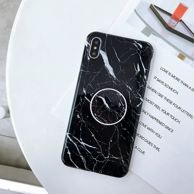 Elegant Marble Phone Case with Holder