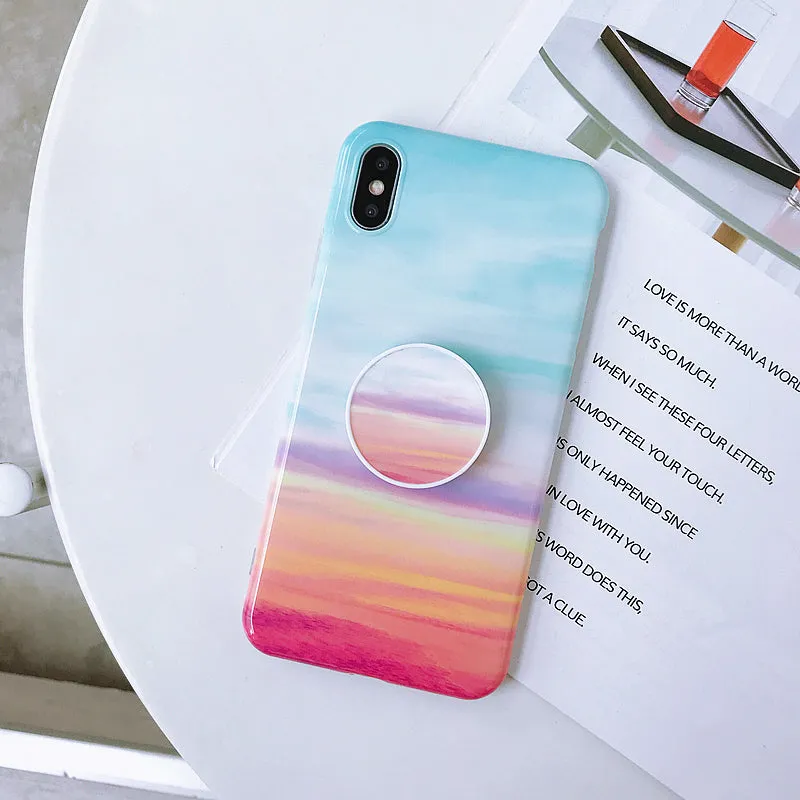 Elegant Marble Phone Case with Holder