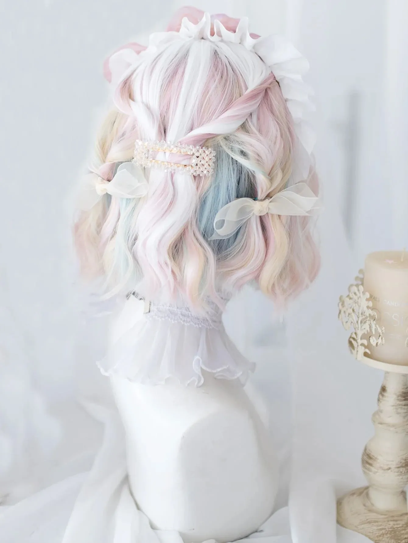 Elegant Watercolor Short Bob Wig