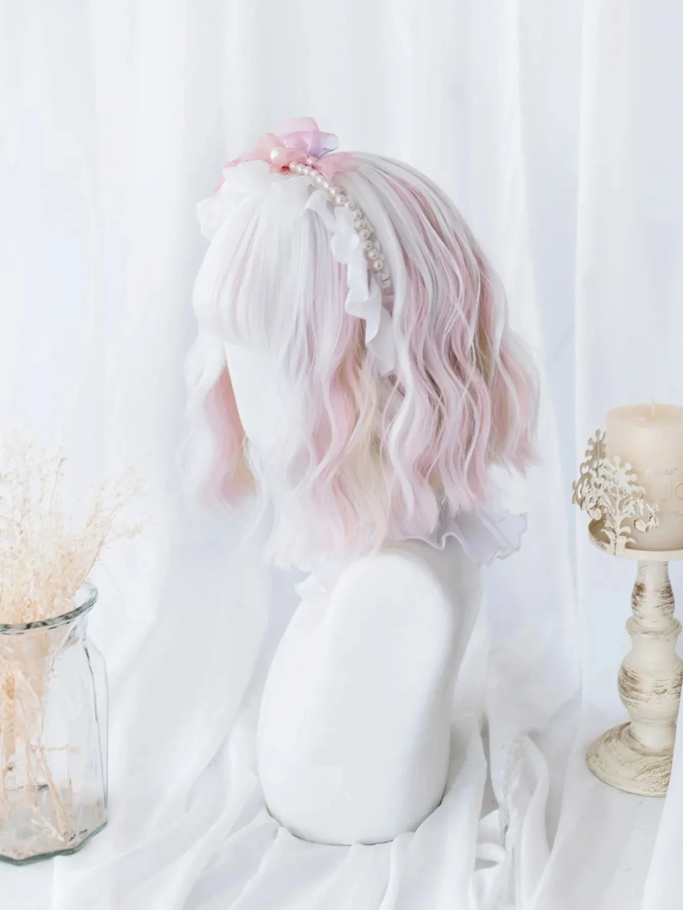Elegant Watercolor Short Bob Wig