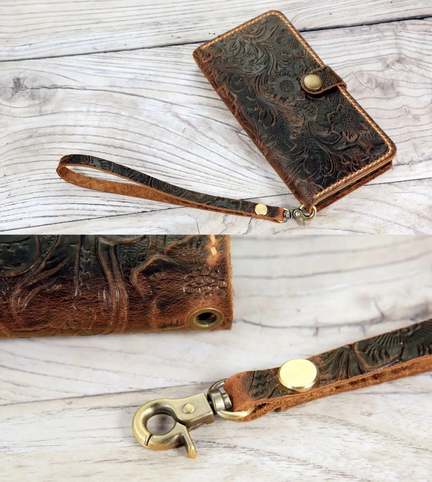 Embossing Tooled leather samsung galaxy note 20 10 9 case wallet