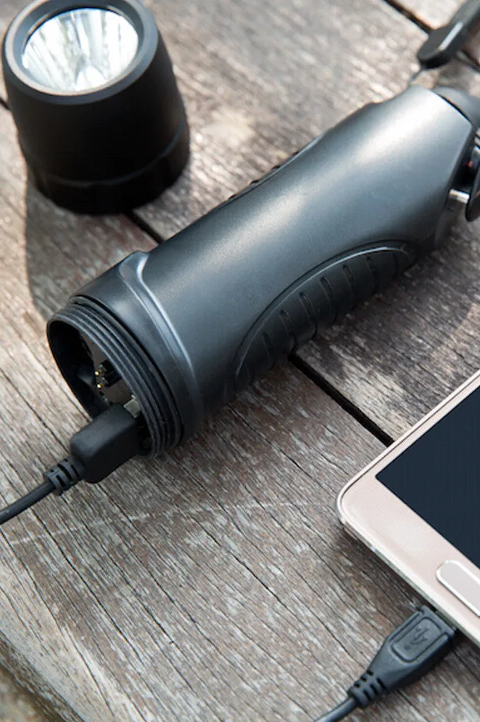 Emergency Flashlight with Glass Breaker, Seatbelt Cutter and 5200mAh Power Bank
