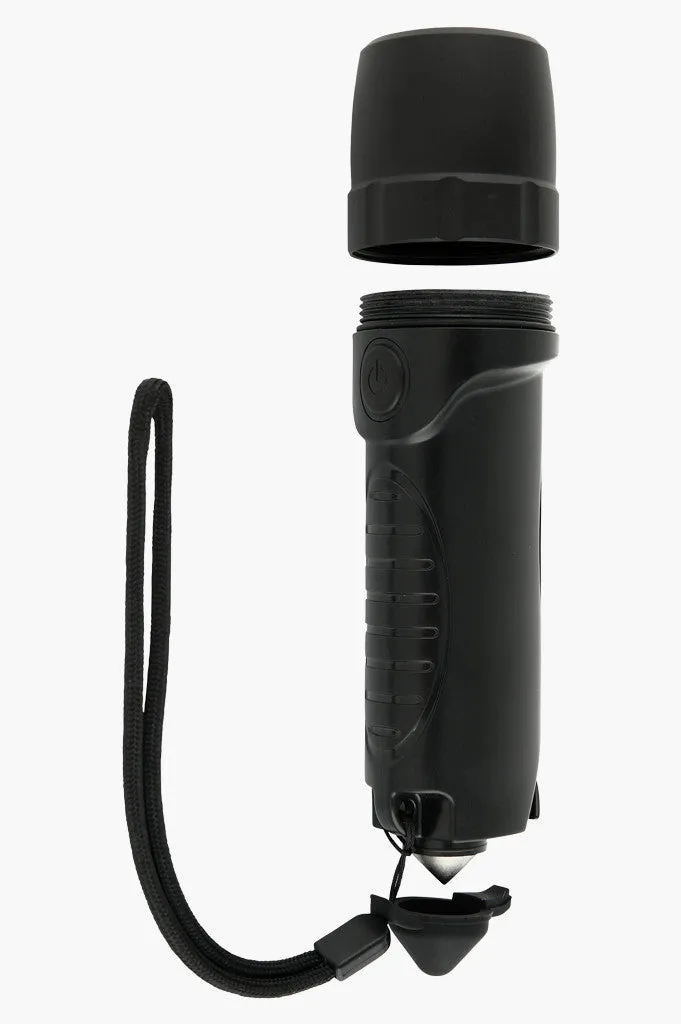 Emergency Flashlight with Glass Breaker, Seatbelt Cutter and 5200mAh Power Bank