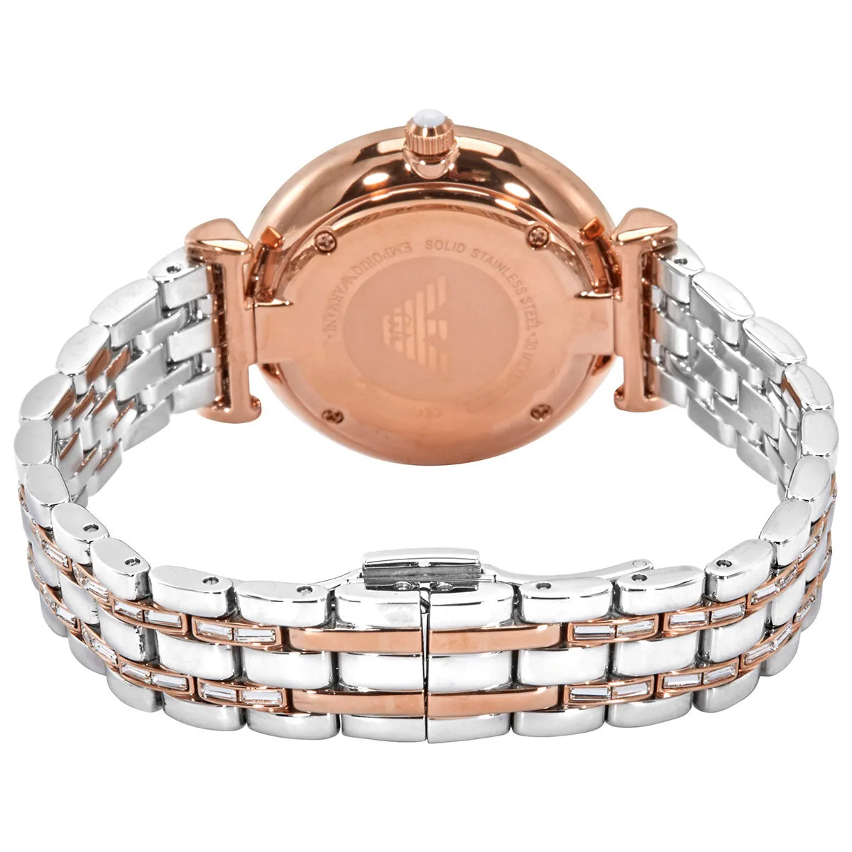 Emporio Armani Gianni T-Bar Quartz Silver Dial Ladies Watch AR11293