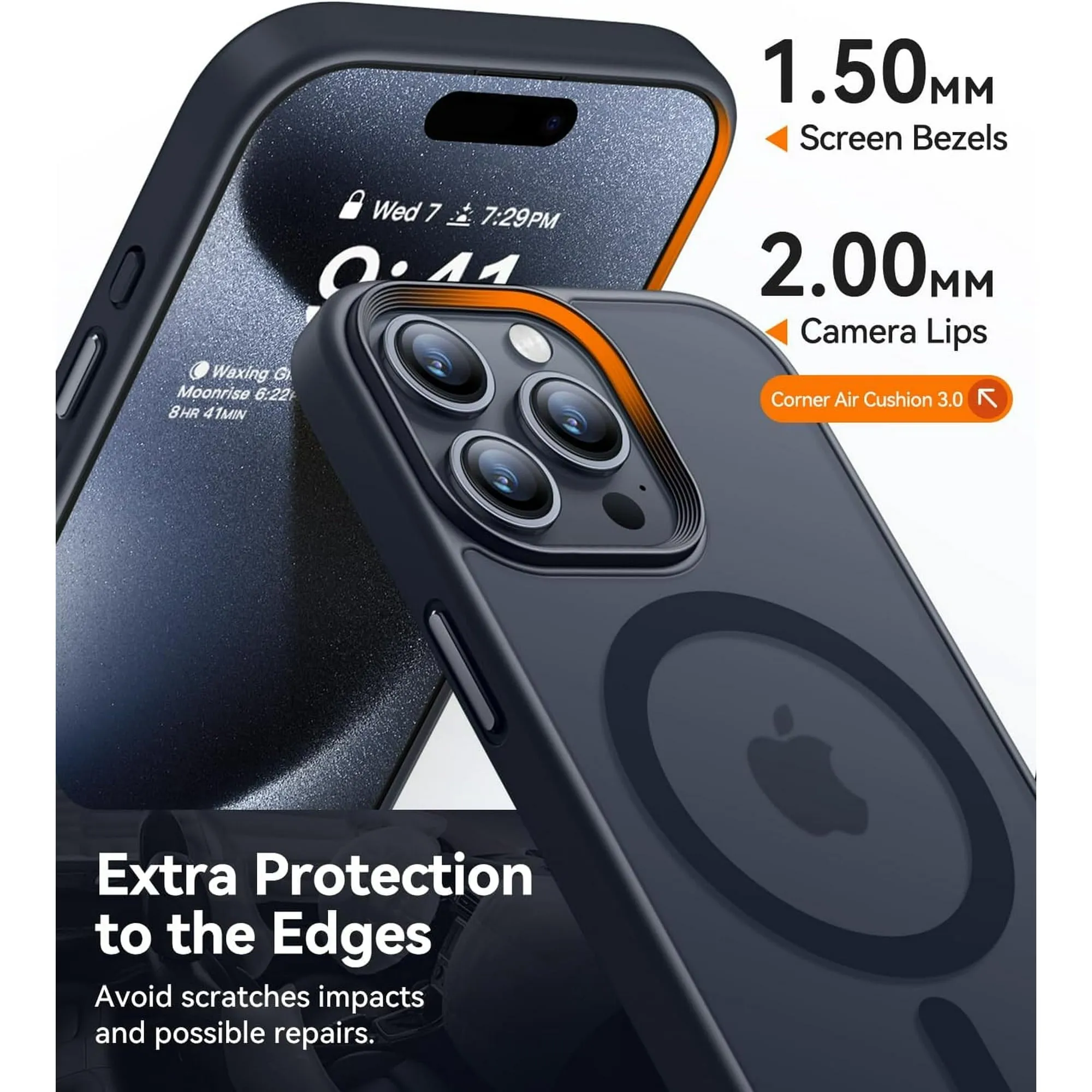 Entronix Case Compatible with Magsafe for Apple iPhone 15 Pro Max Magnetic Case, Heavy Duty Slim Dual Layer Shockproof Cover