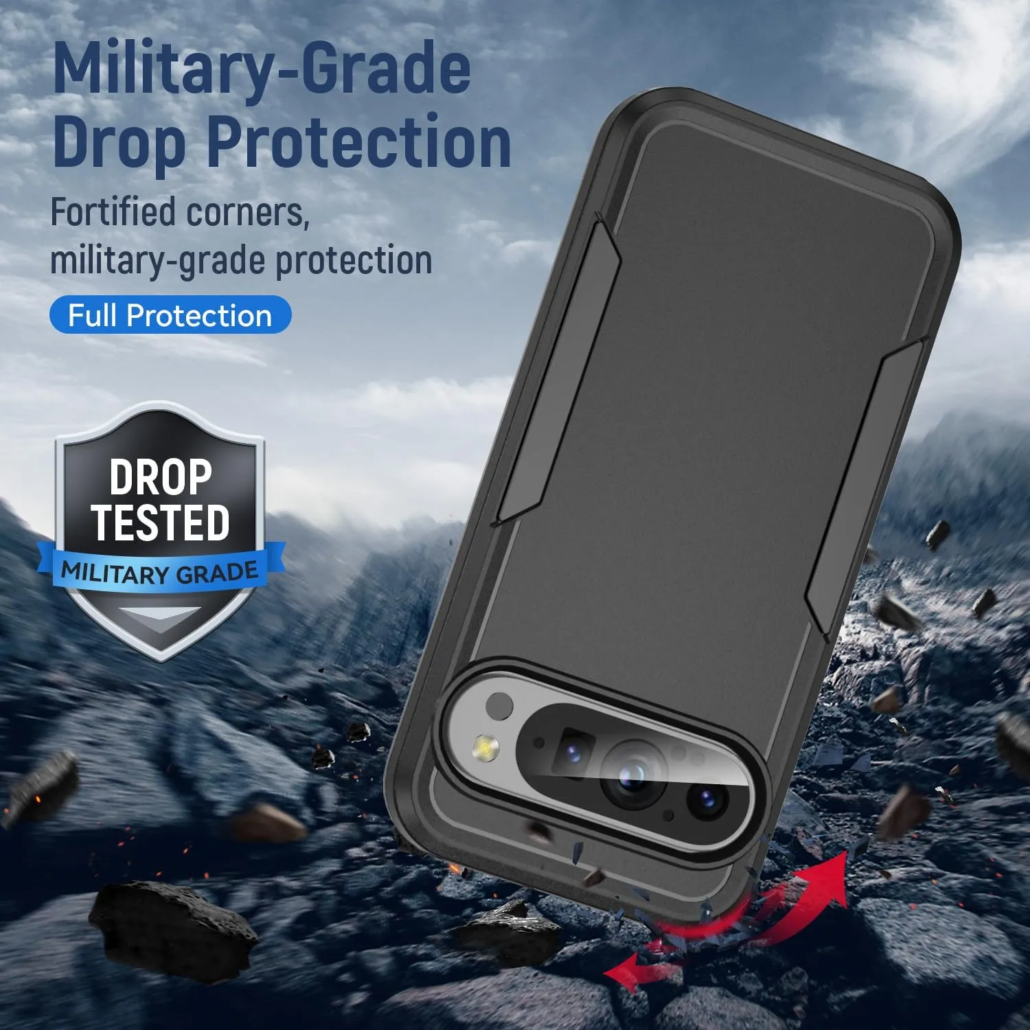 Entronix Case Designed for Google Pixel 7 Heavy Duty Case, Protection Shockproof Dropproof Dustproof Anti-Scratch Case