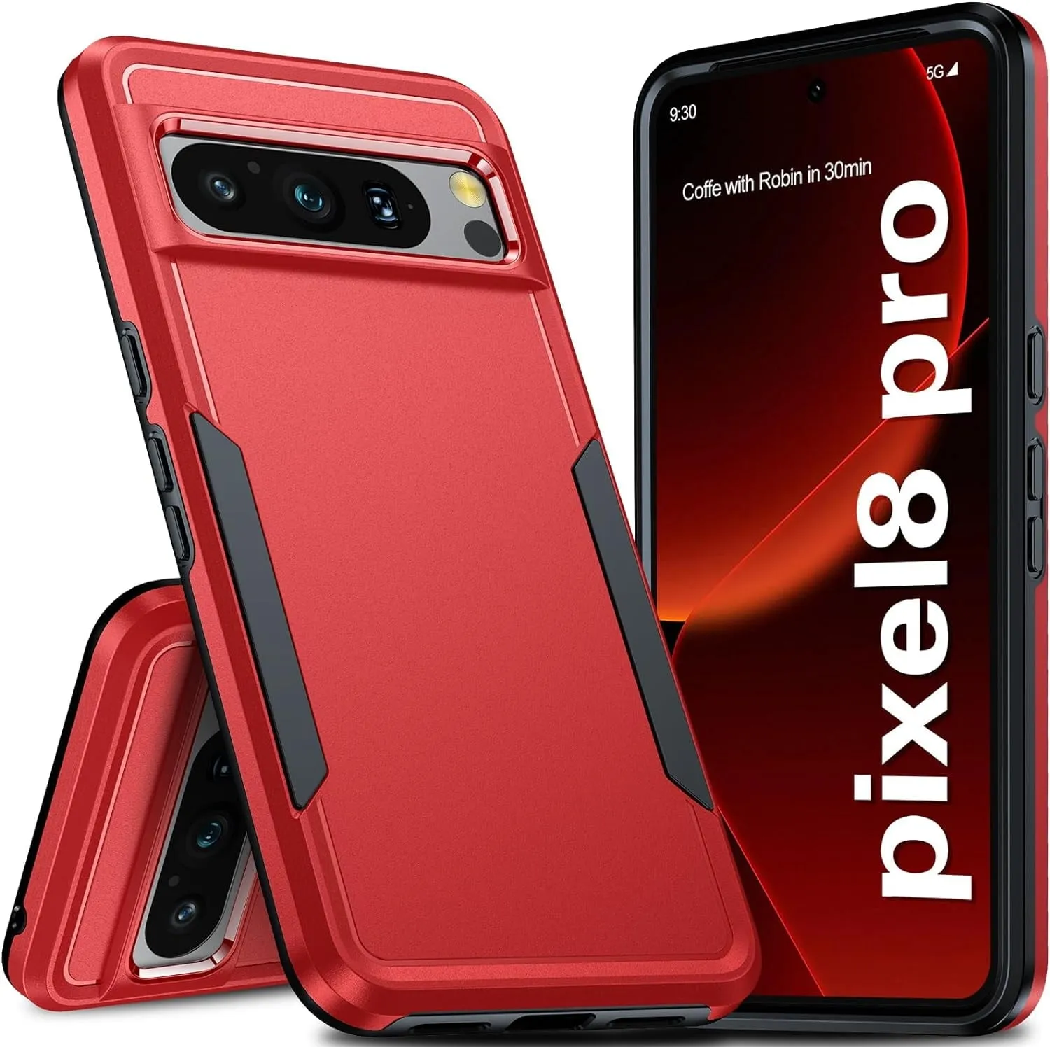 Entronix Case Designed for Google Pixel 8 Pro Heavy Duty Case, Protection Shockproof Dropproof Dustproof Anti-Scratch Case